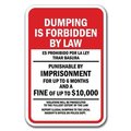 Signmission 18 in Height, 0.12 in Width, Aluminum, 12" x 18", A-1218 No Dumping - DumpForbd A-1218 No Dumping - DumpForbd